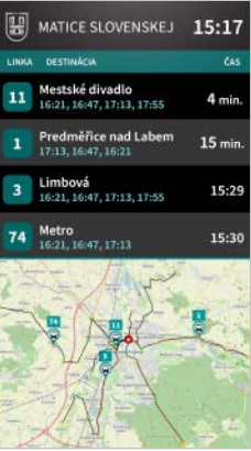Odchody liniek na označníku
