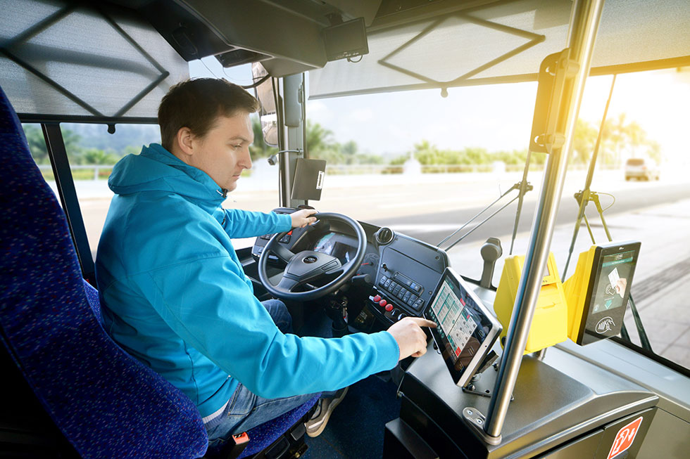 Onboard unit solution which allows driver to operate public transport